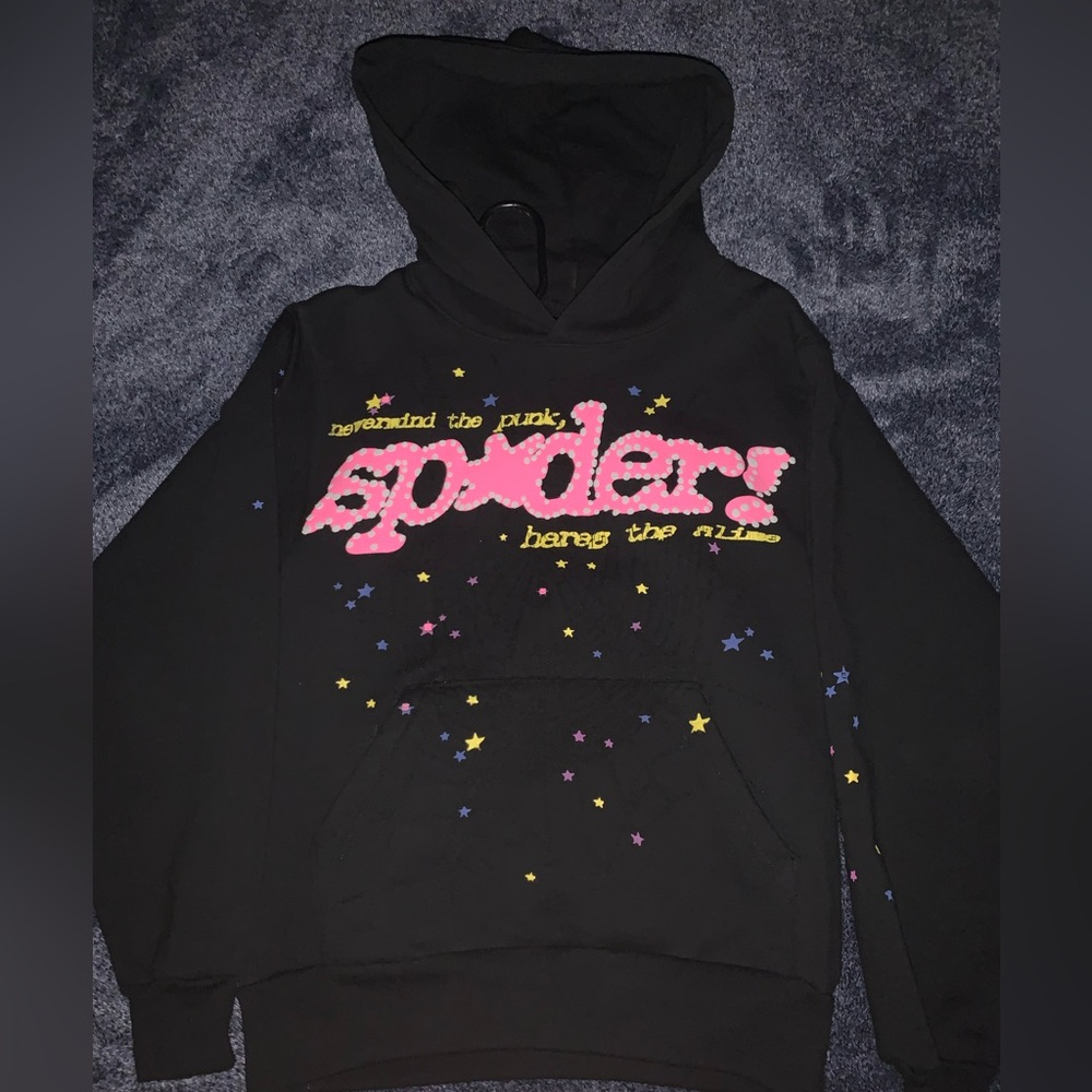 Sp5der hoodie black V2 size xs men’s